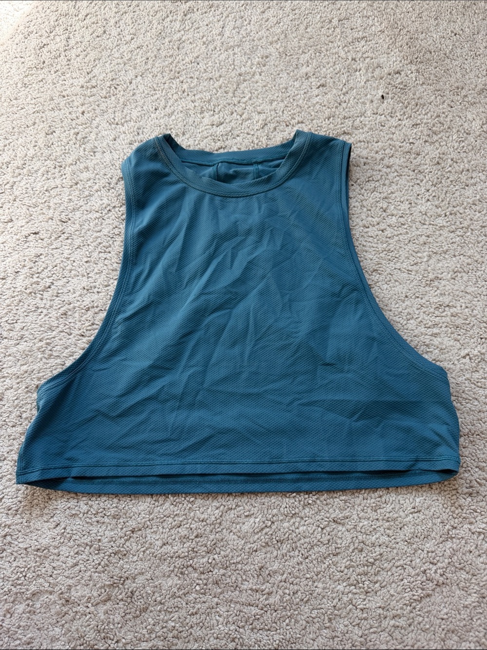 lululemon athletica Teal Cropped Muscle Tank